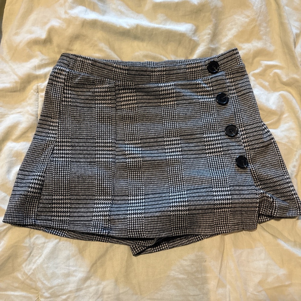 plaid skort